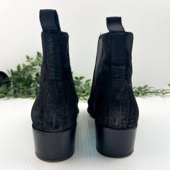 Acne Studio Suede Jensen black Boots 10 - Picture 8 of 13